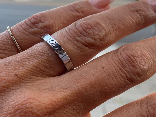 Cartier Lanieres Platinum Band RING Size 49 7.7 grams