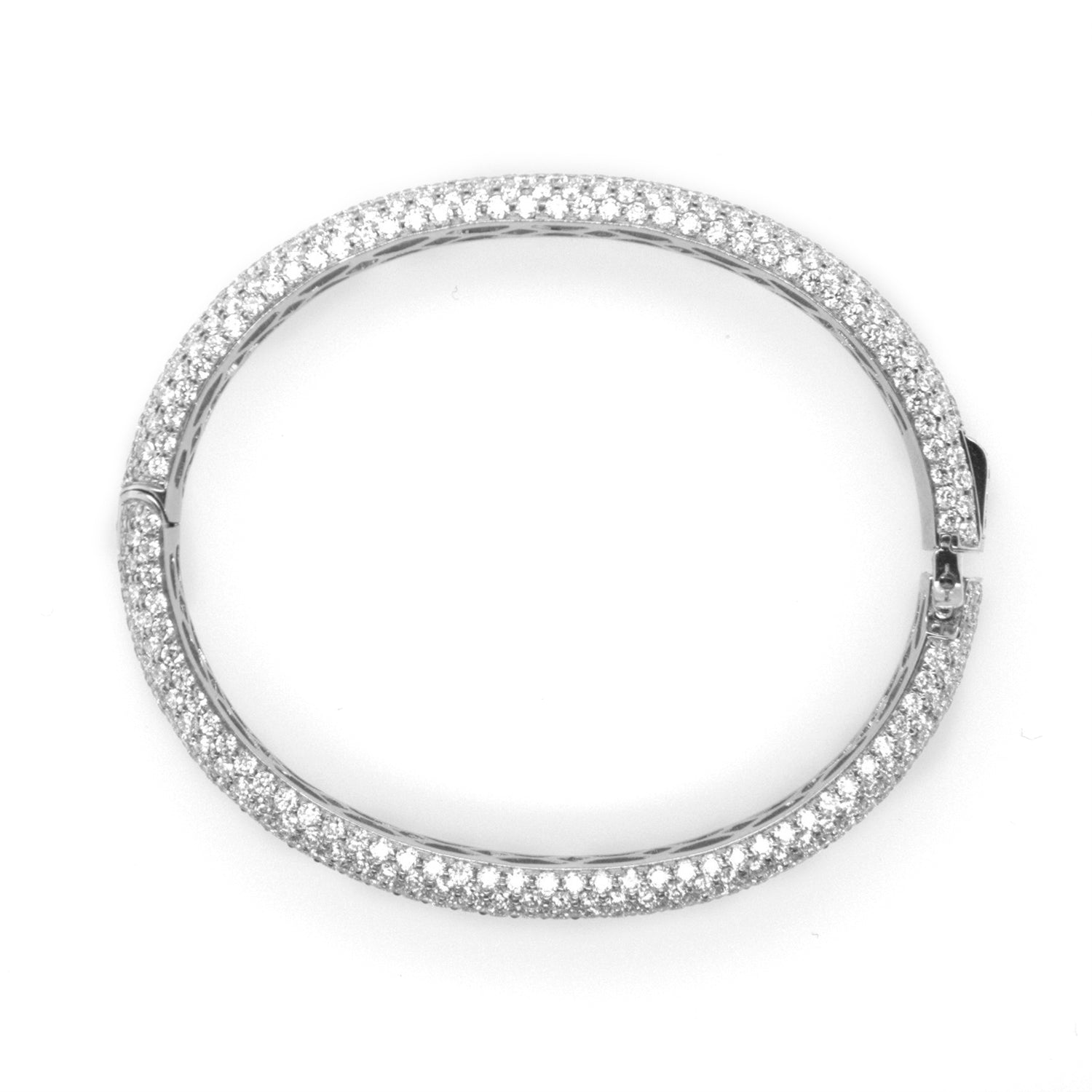 14.87CTW Diamond Bangle In 18K White Gold
