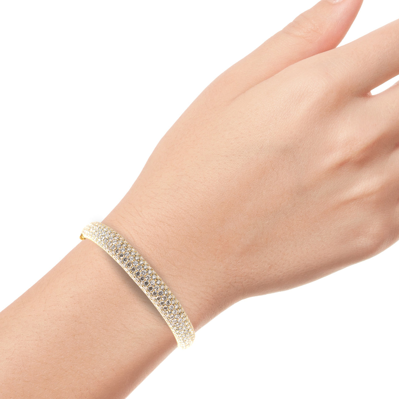 14.90CTW Diamond Bangle In 18K Yellow Gold