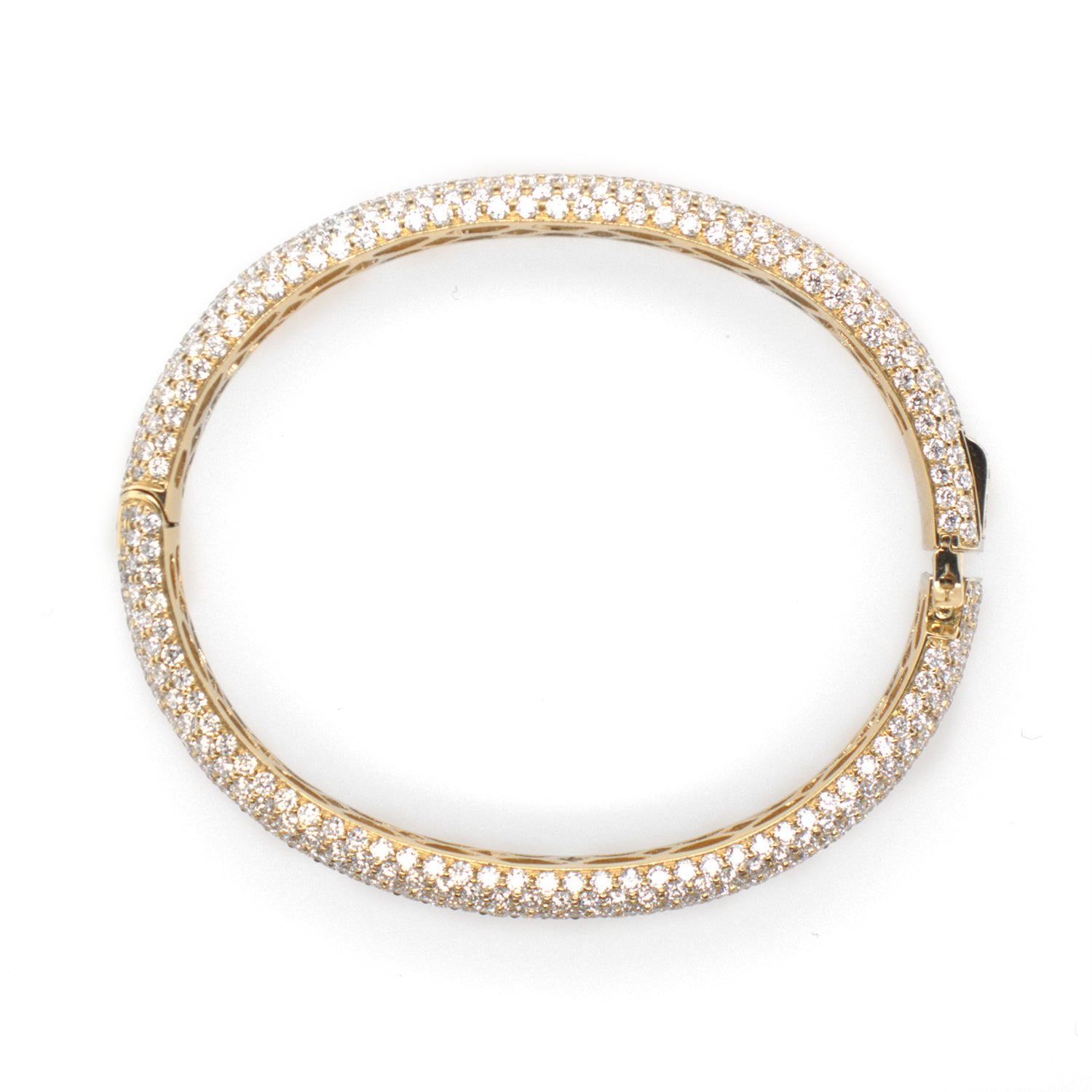 14.90CTW Diamond Bangle In 18K Yellow Gold