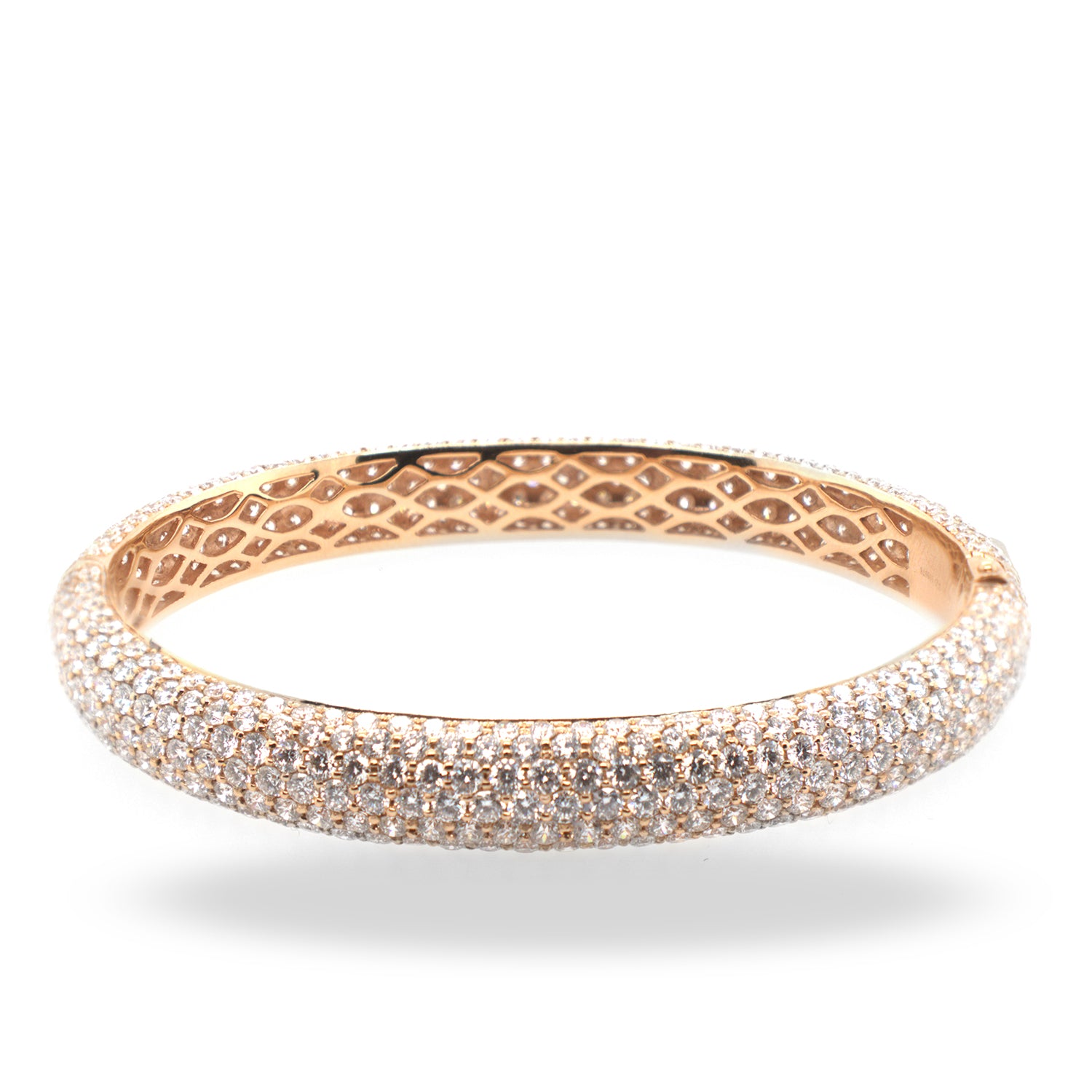 14.90CTW Diamond Bangle In 18K Rose Gold