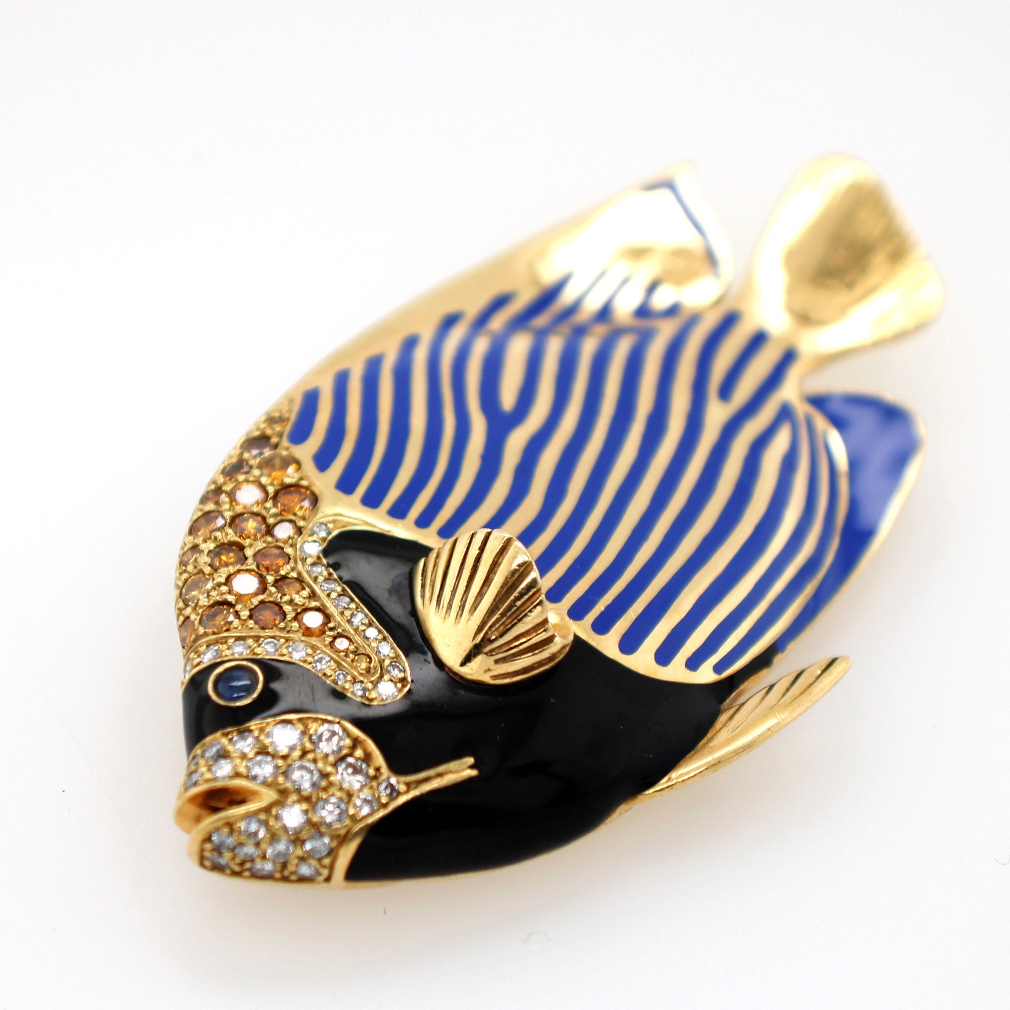 FINDING NEMO COLLECTION KASTON'S FISH ART BROOCH EMPEROR ANGEL FISH