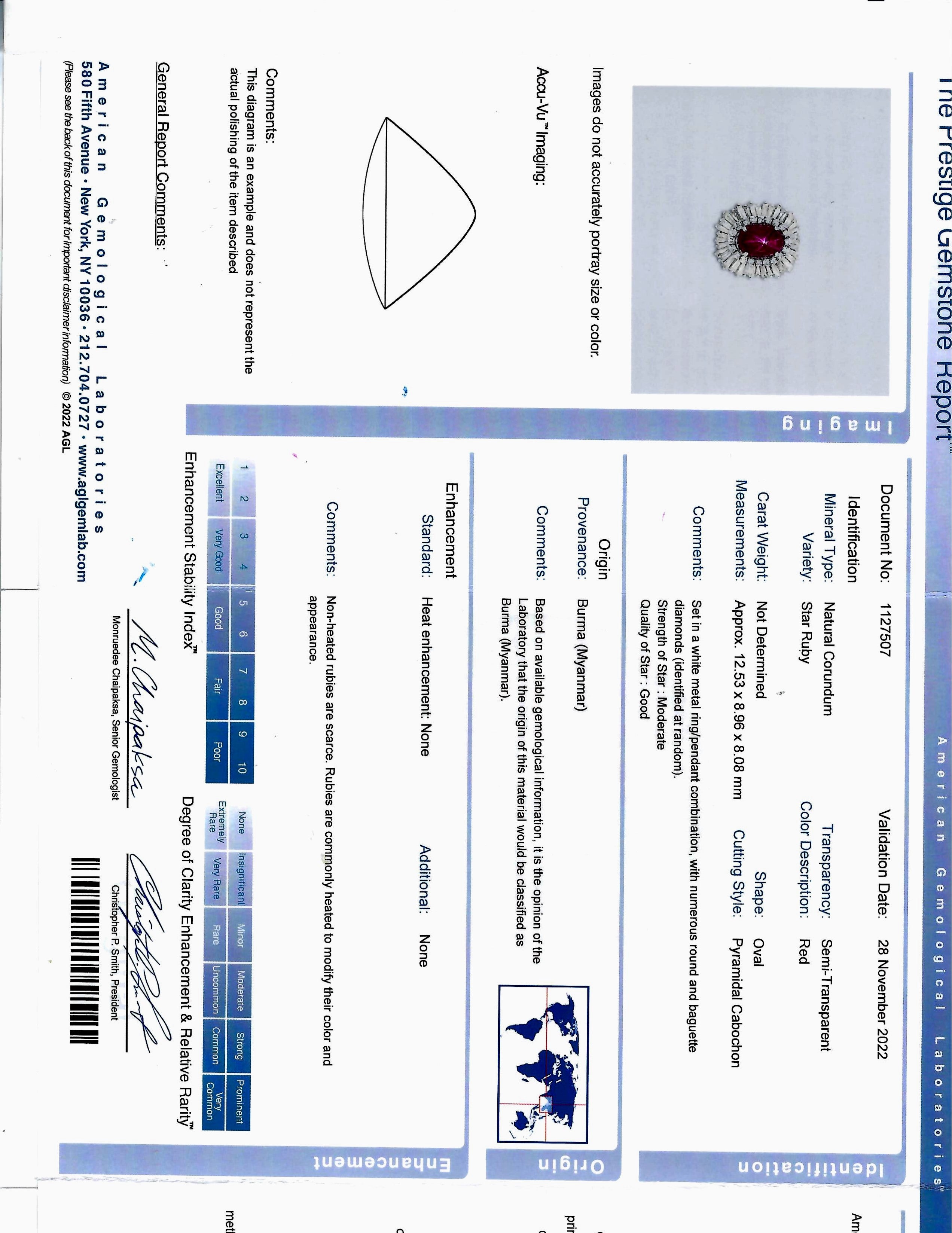 Diamond Ruby Cocktail Platinum Ring