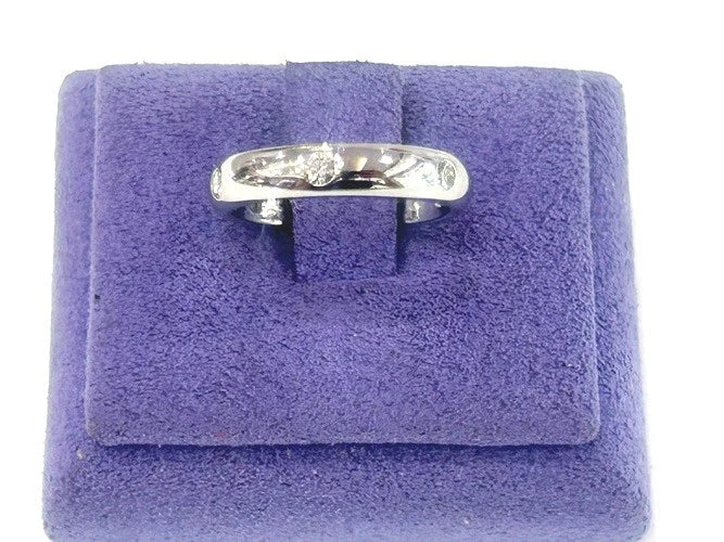 Cartier 18K White Gold Stella 6 Diamond Band Ring 0.25 Carats