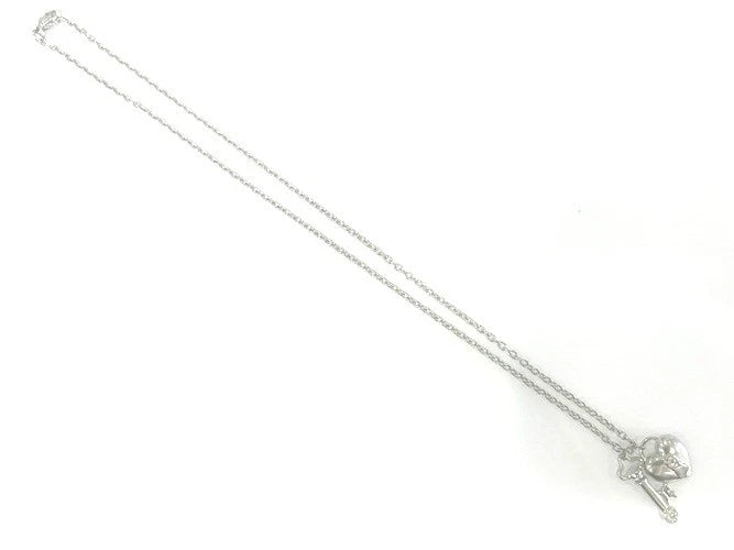 Tiffany & Co. Padlock & Key Platinum Necklace Diamond Heart Pendant