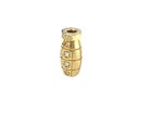 14K Yellow Gold Diamond Grenade Pendant Necklace 0.19 Carats