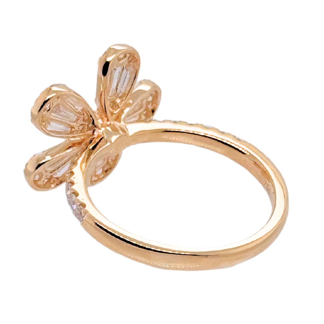 18k Yellow Gold Flower Ring