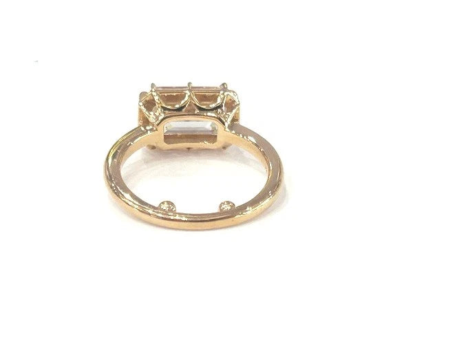 18K Rose Gold Emerald Cut Solitaire Pinky Ring 2.53 Carats with GIA Certificate