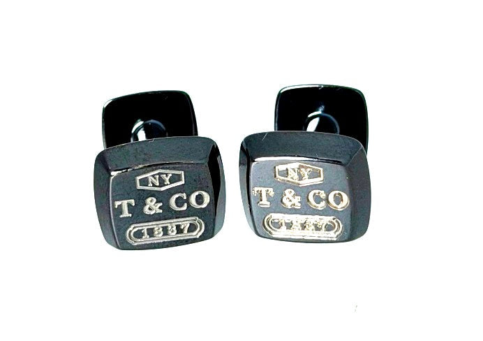 Tiffany & Co Black Titanium Cufflinks