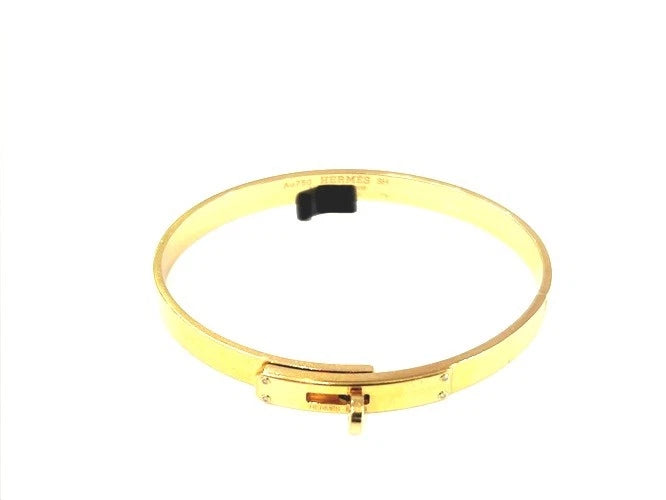 Hermes' 18K Rose Gold Kelley Bracelet w/ Diamonds 0.02 Carats Small Model