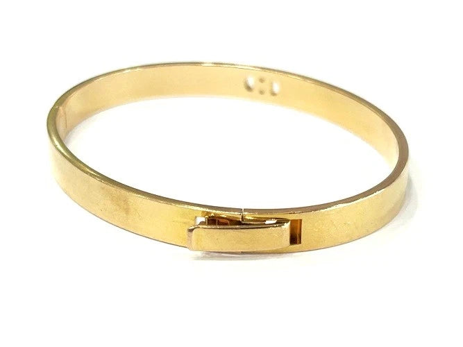 Hermes' 18K Rose Gold H d'Ancre Bracelet with Diamonds 0.07 Carats Small Model