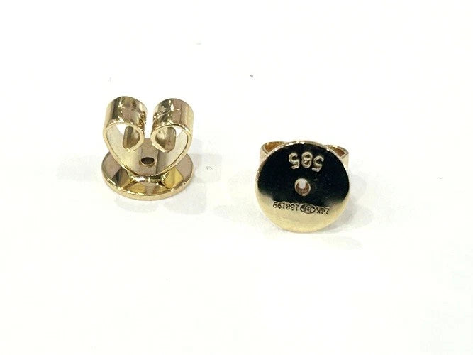 14K Yellow Gold Butterfly Diamond Stud Earrings 0.04 Carats