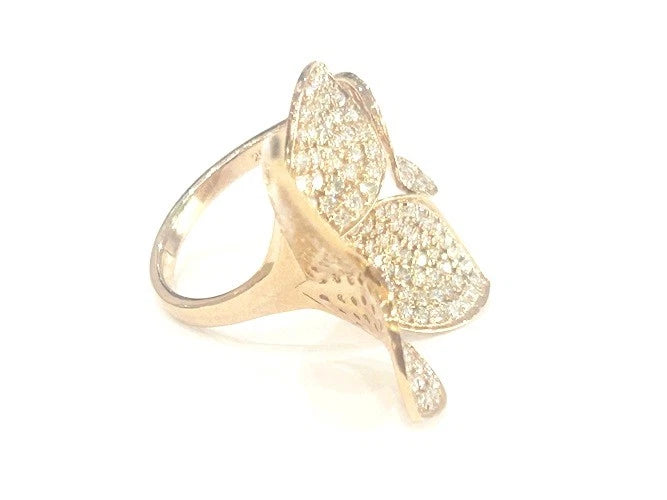 18K Rose Gold Diamond Orchid Wish Ring 2.02 Carats