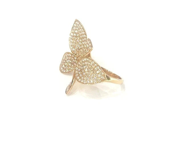 18K Rose Gold Diamond Orchid Wish Ring 2.02 Carats