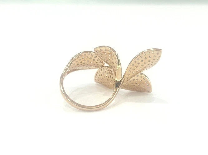 18K Rose Gold Diamond Orchid Wish Ring 2.02 Carats