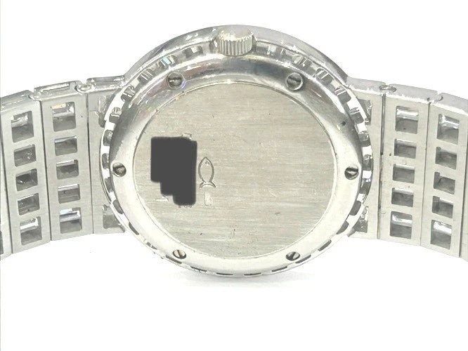 Chopard 18K White Gold All Factory Baguette Diamond Watch W/ Box