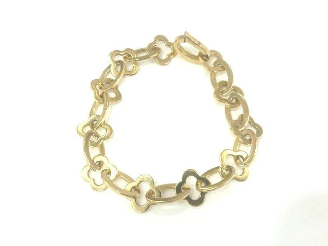 Van Cleef & Arpels 18K Yellow Gold Byzantine Alhambra Bracelet W/Box & Pouch