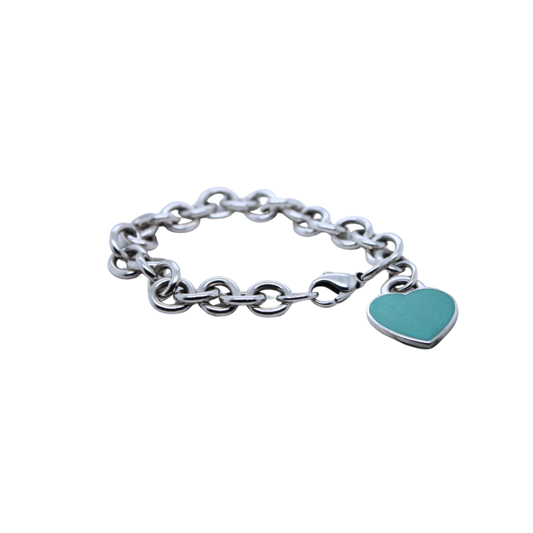 Tiffany & Co. Return to Tiffany and Tiffany Blue Heart Tag Charm Bracelet