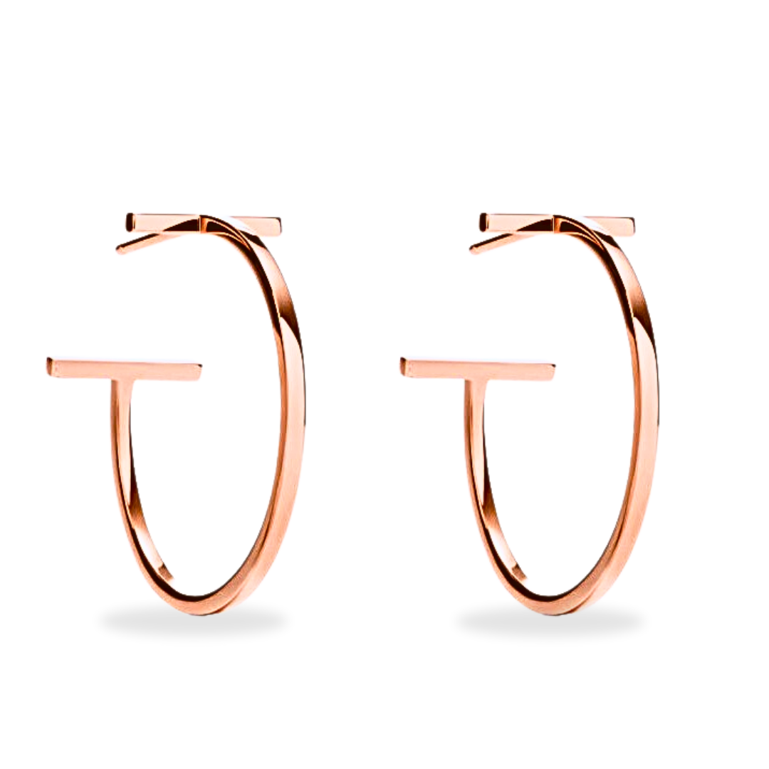 Tiffany & CO. T Hoop Earrings