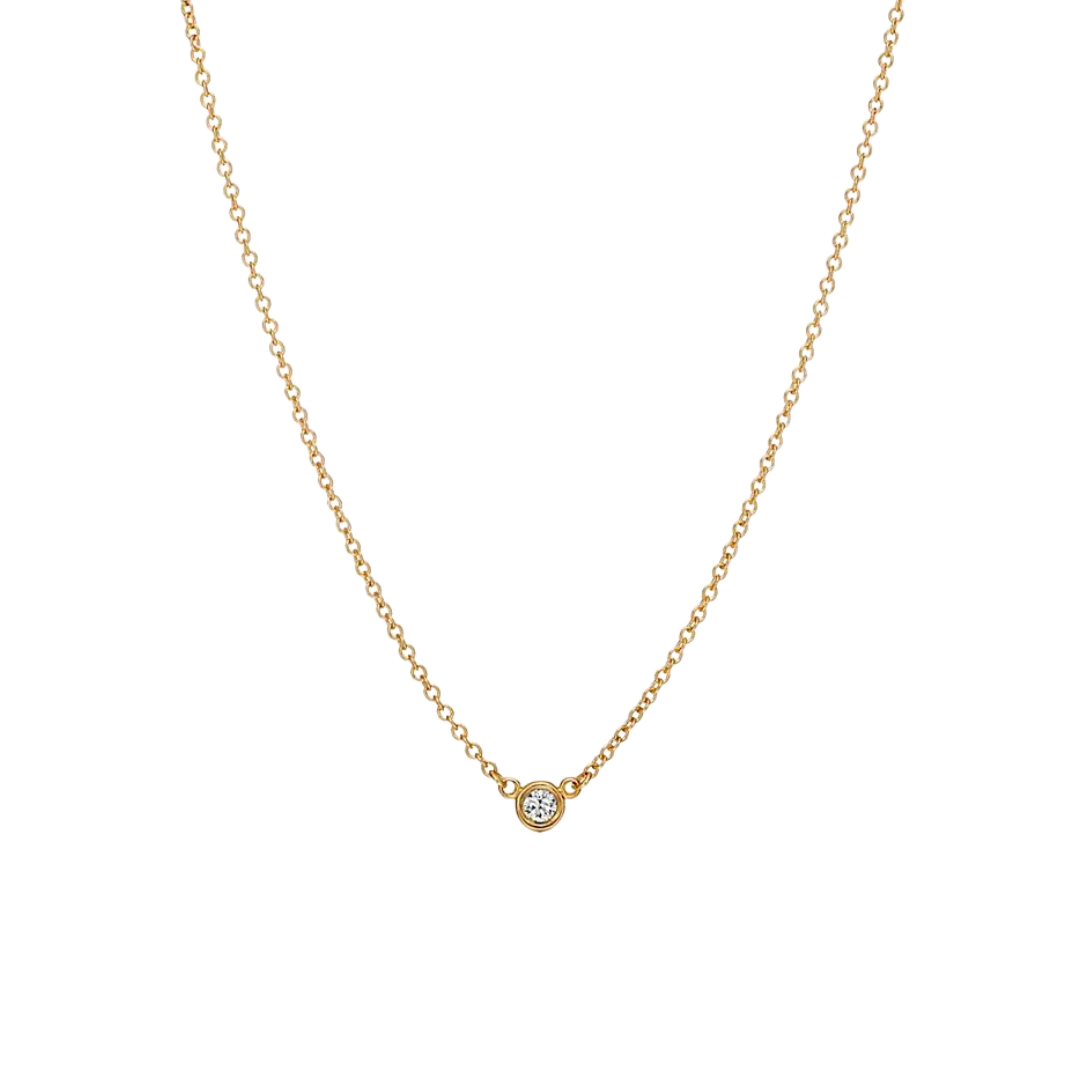 Tiffany & Co. Elsa Peretti Diamond By The Yard Single Diamond Pendant 0.10CTW