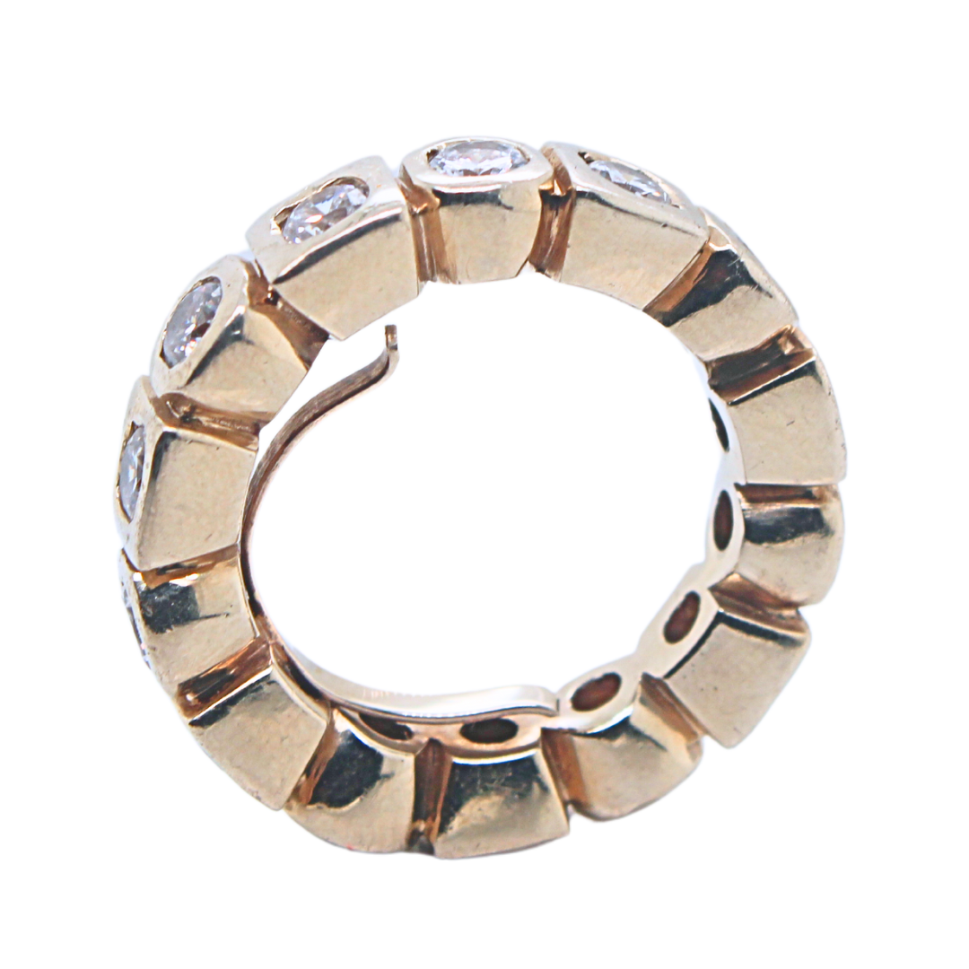 14K WHITE GOLD AND ROSE GOLD ETERNITY BAND 2.80CTS