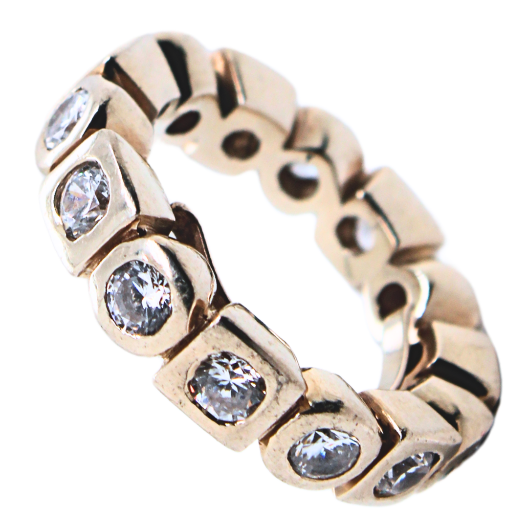 14K WHITE GOLD AND ROSE GOLD ETERNITY BAND 2.80CTS