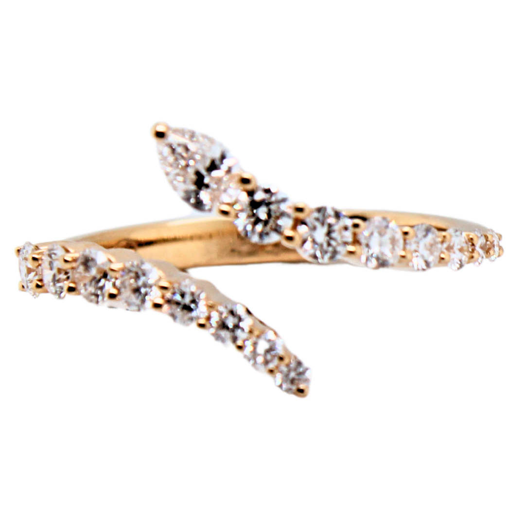 18k Yellow Gold Diamond Ring 0.74CTW