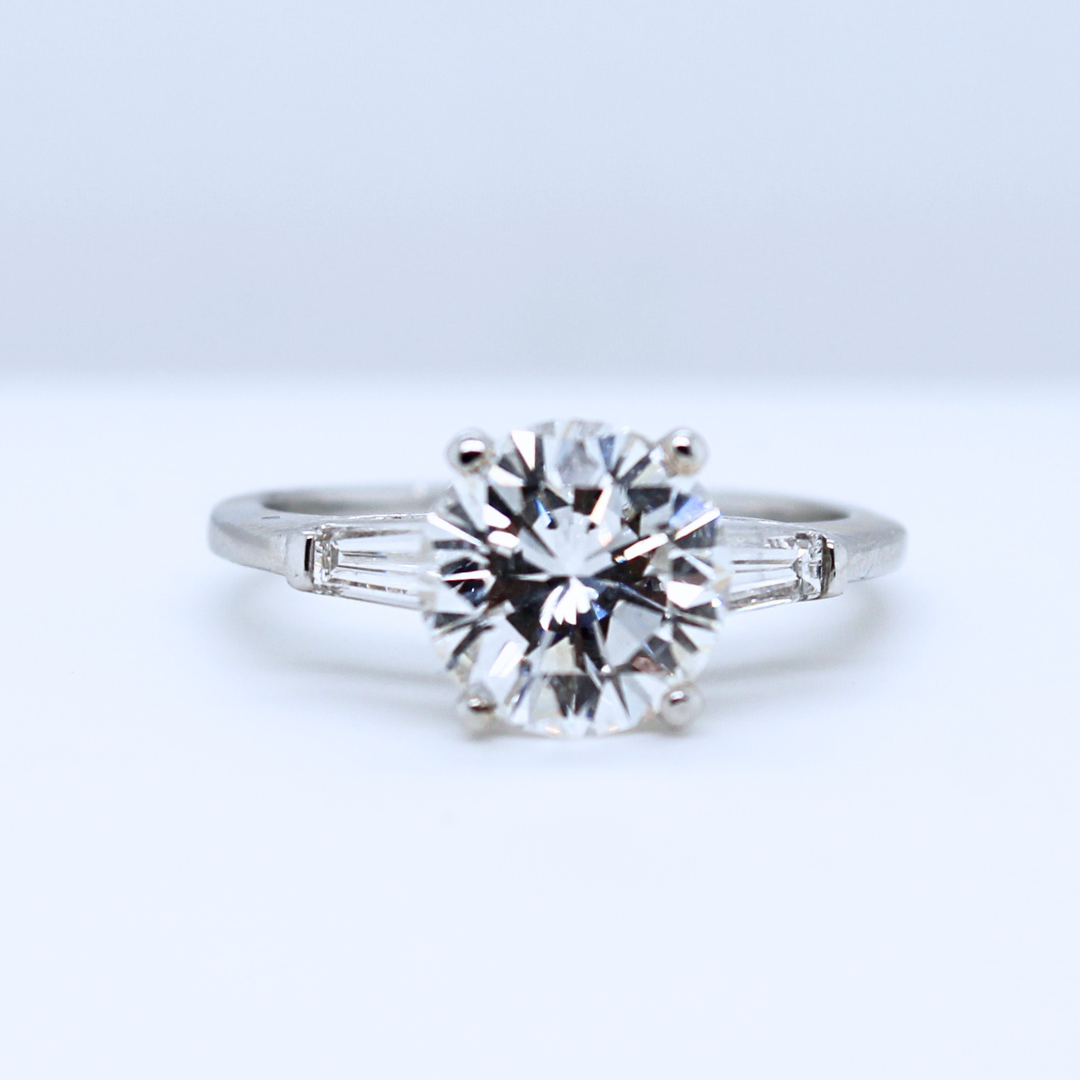 Platinum Diamond Engagement Ring 2.25CTS