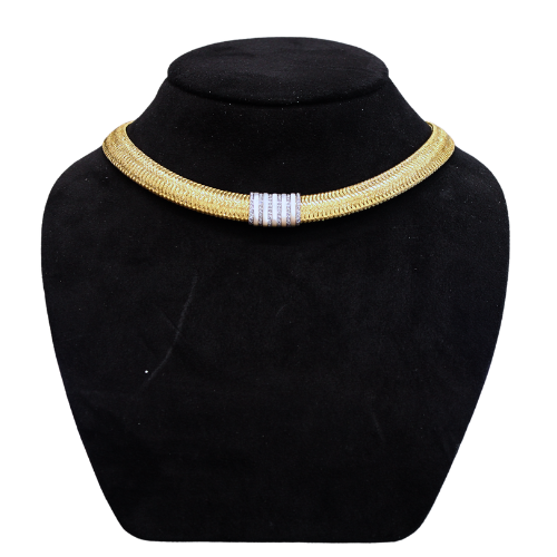 Roberto Coin Diamond & Mother of Pearl Mesh Gold Necklace