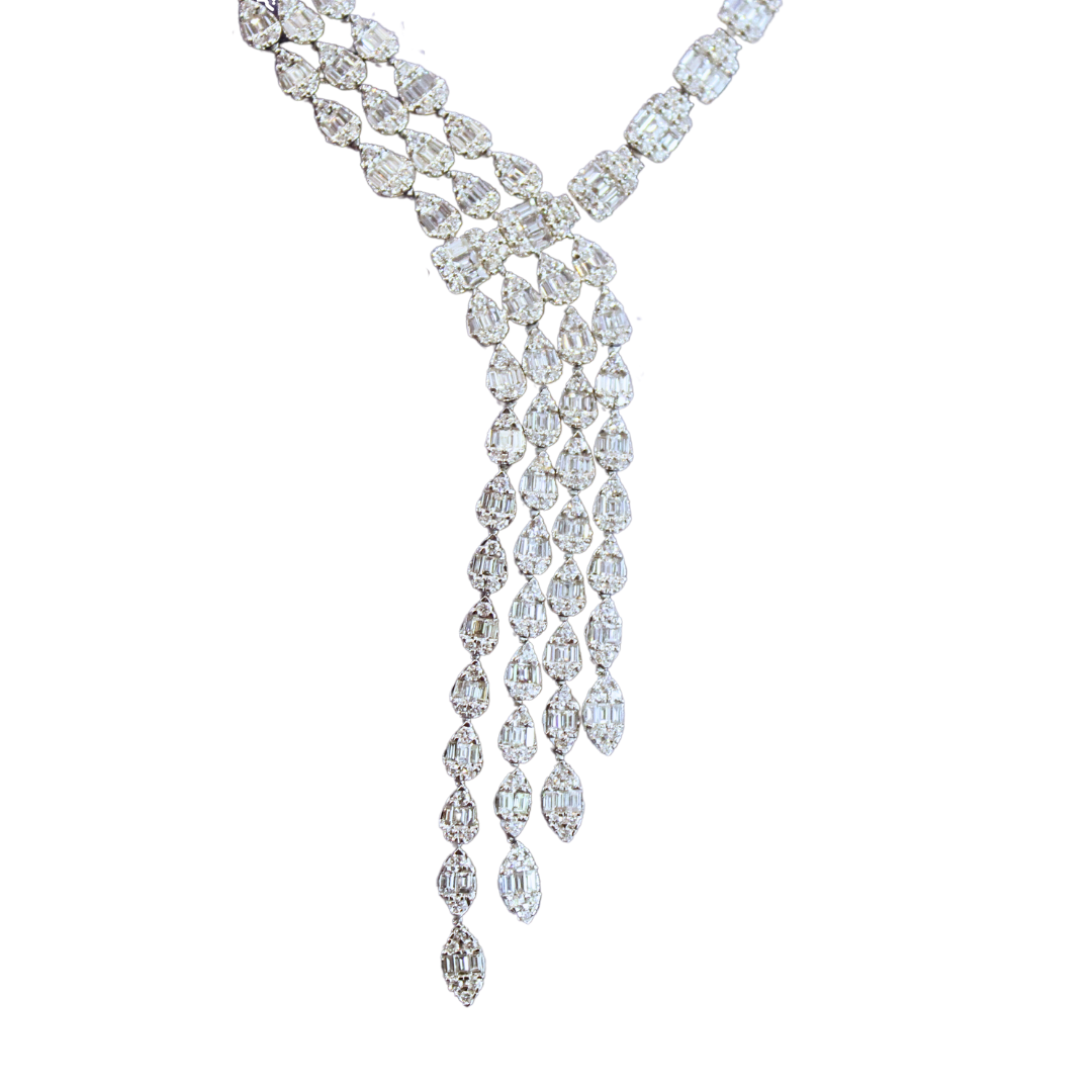 Diamond Waterfall Necklace