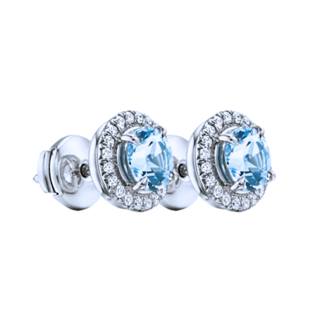Tiffany & Co. Soleste Aquamarine Diamond Earrings