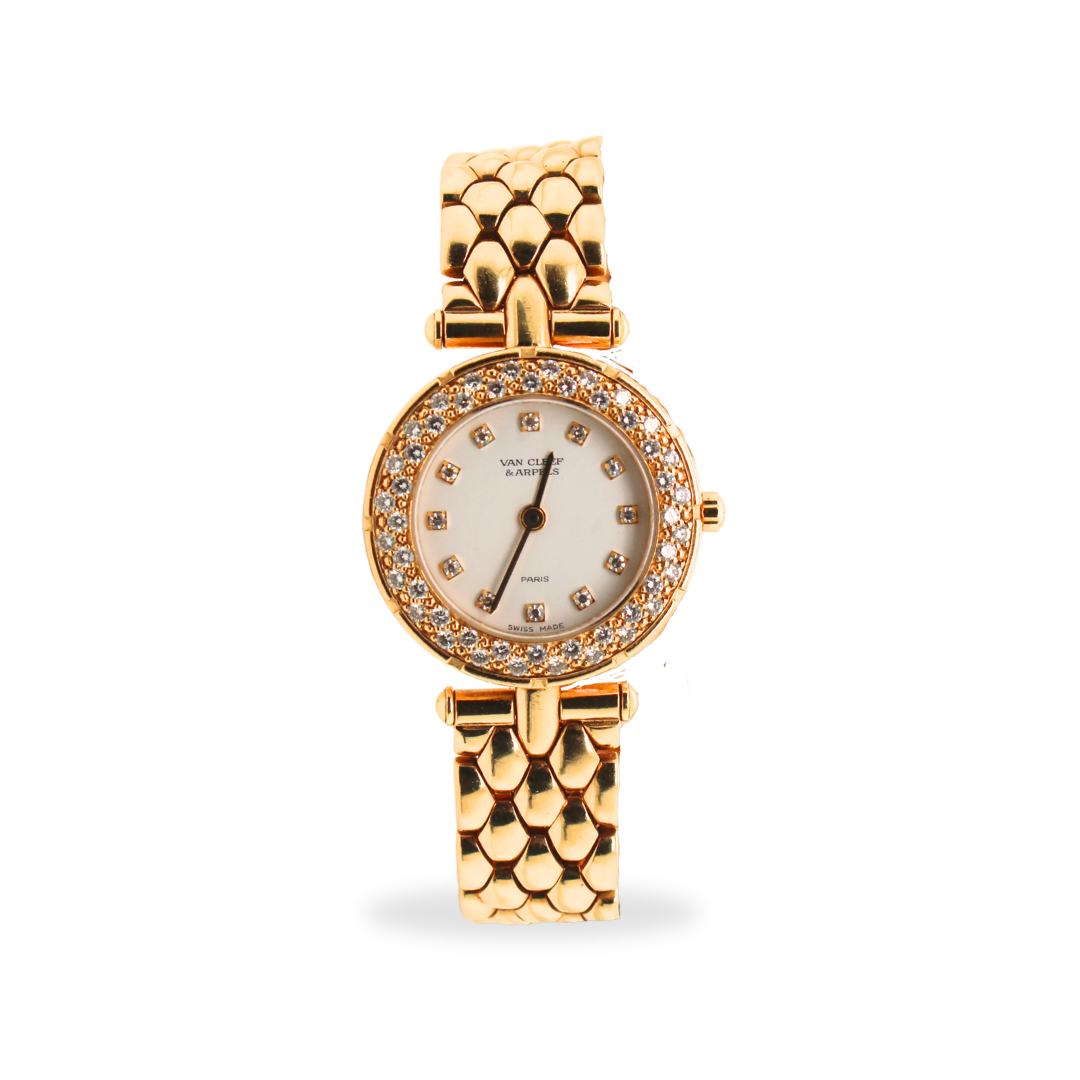 Van Cleef & Arpels Classique 18K Gold, Diamond Wrist Watch - The