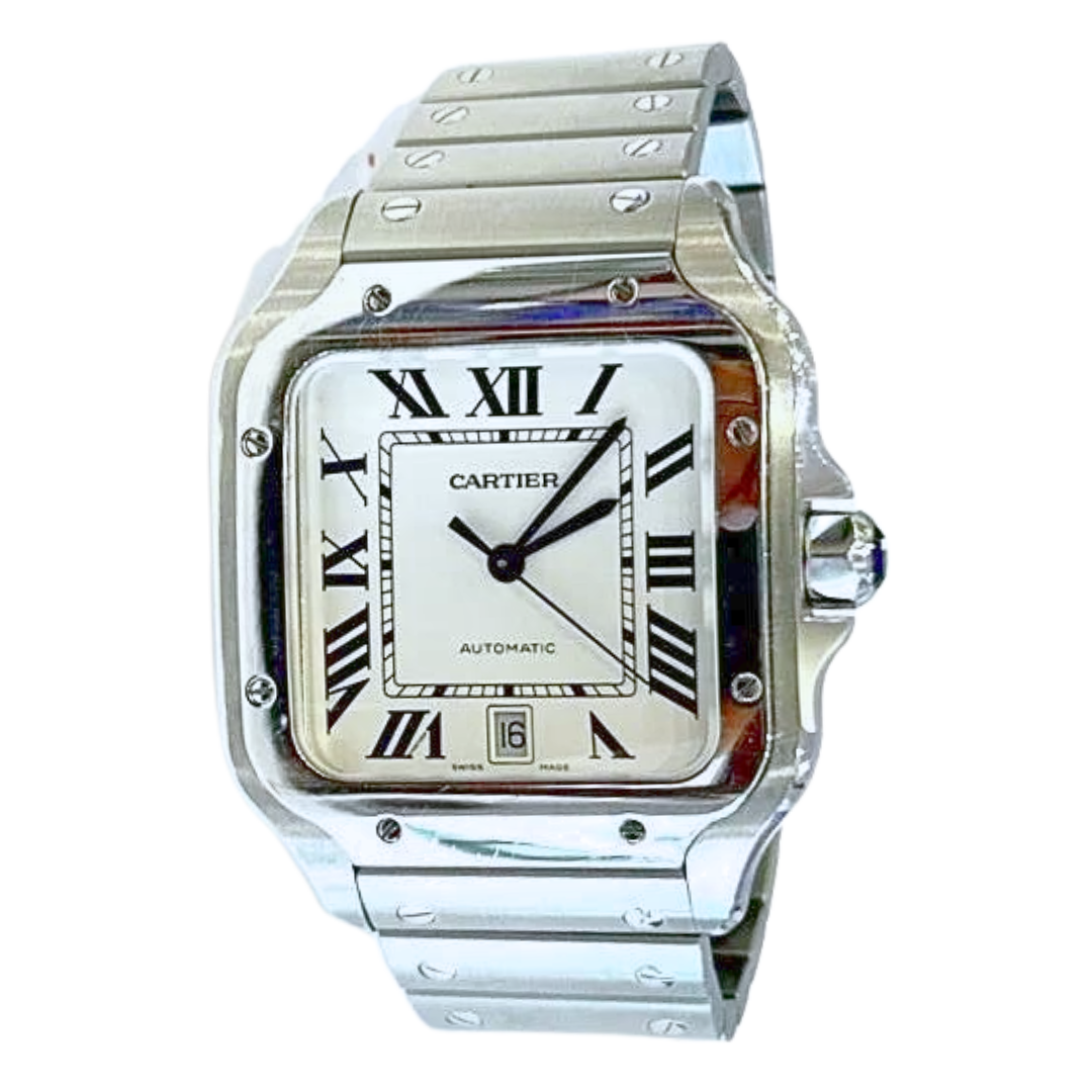 Cartier Santos Large Model Stainless Steel WSSA0018 with Card