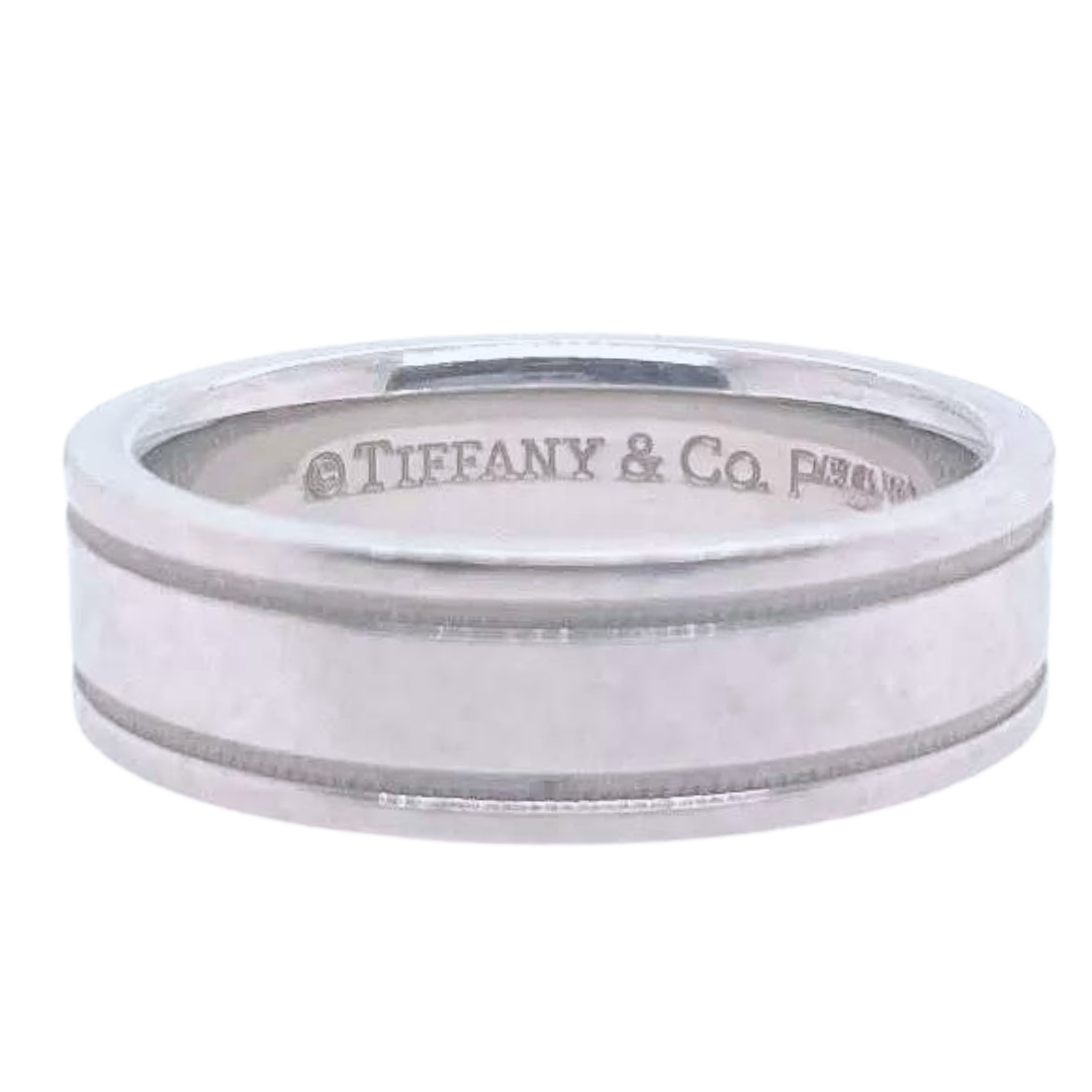 Tiffany & Company Platinum Double Milgrain Ring