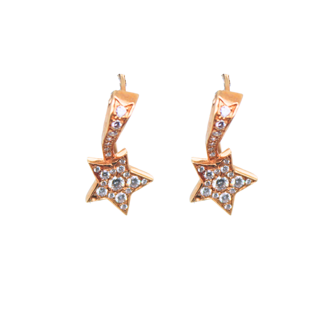 18K Rose Gold Chanel Comete Earrings