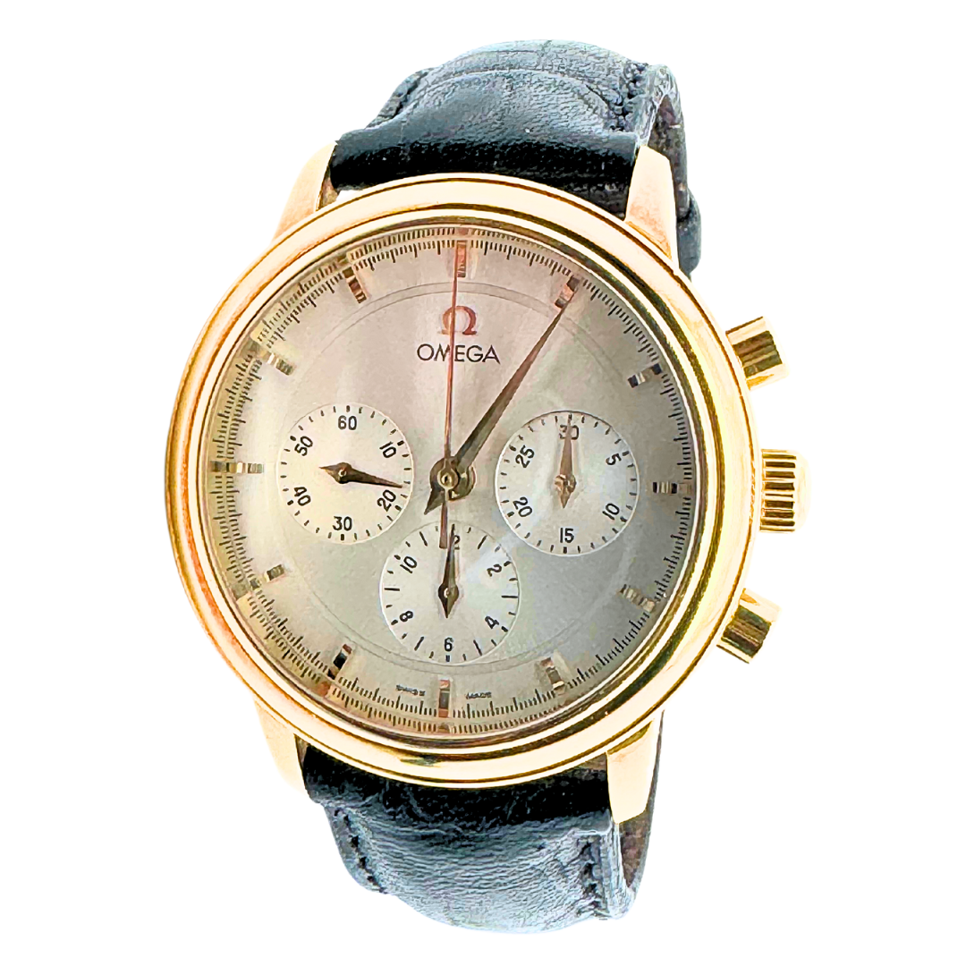 Omega 18k Yellow Gold 36mm Chronograph Watch