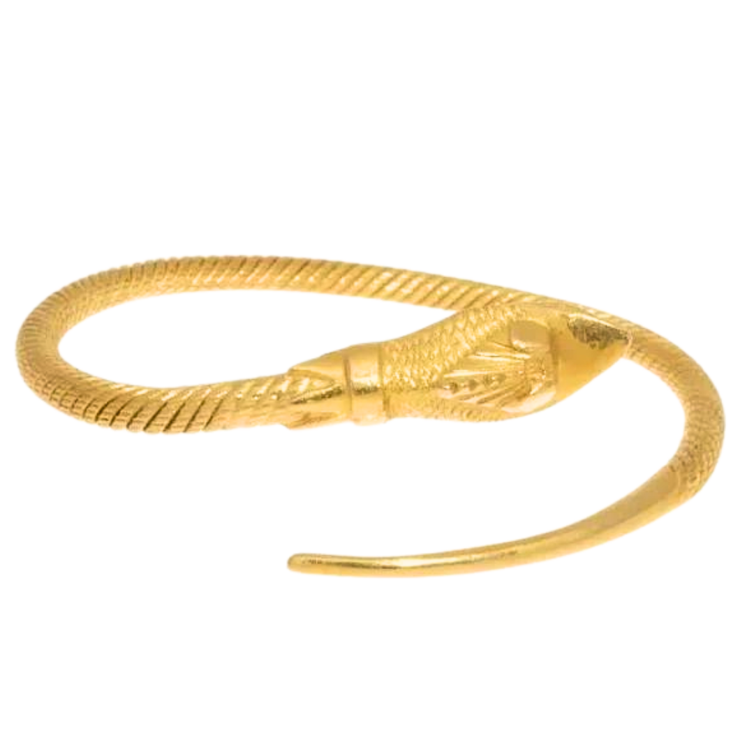 22K Yellow Gold Snake/Dragon Bangle 42.35 Grams