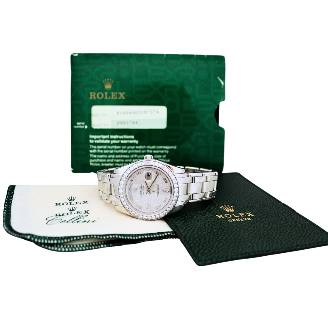 Rolex President 108946 Platinum Factory Diamonds Meteorite Dial Mens Wrist Watch