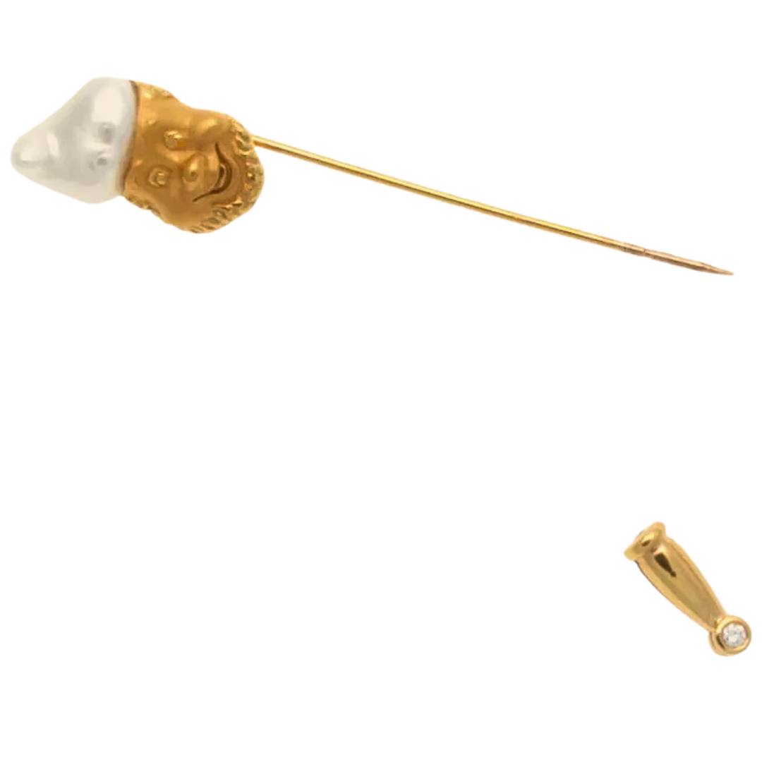 Carrera Y Carrera 18k Yellow Gold, Diamond & Pearl Gnome Stick Pin