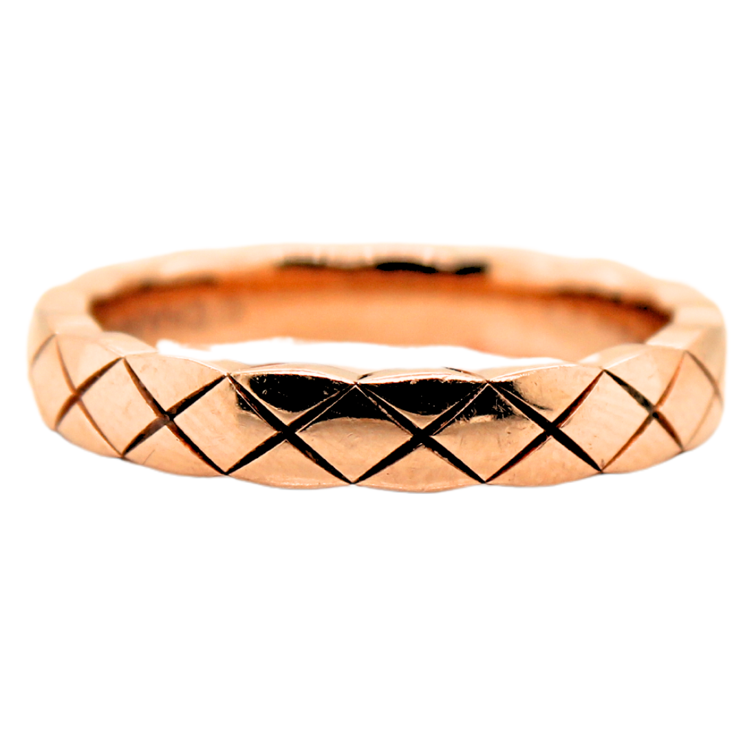 Chanel Coco Ring 18k Rose Gold Band