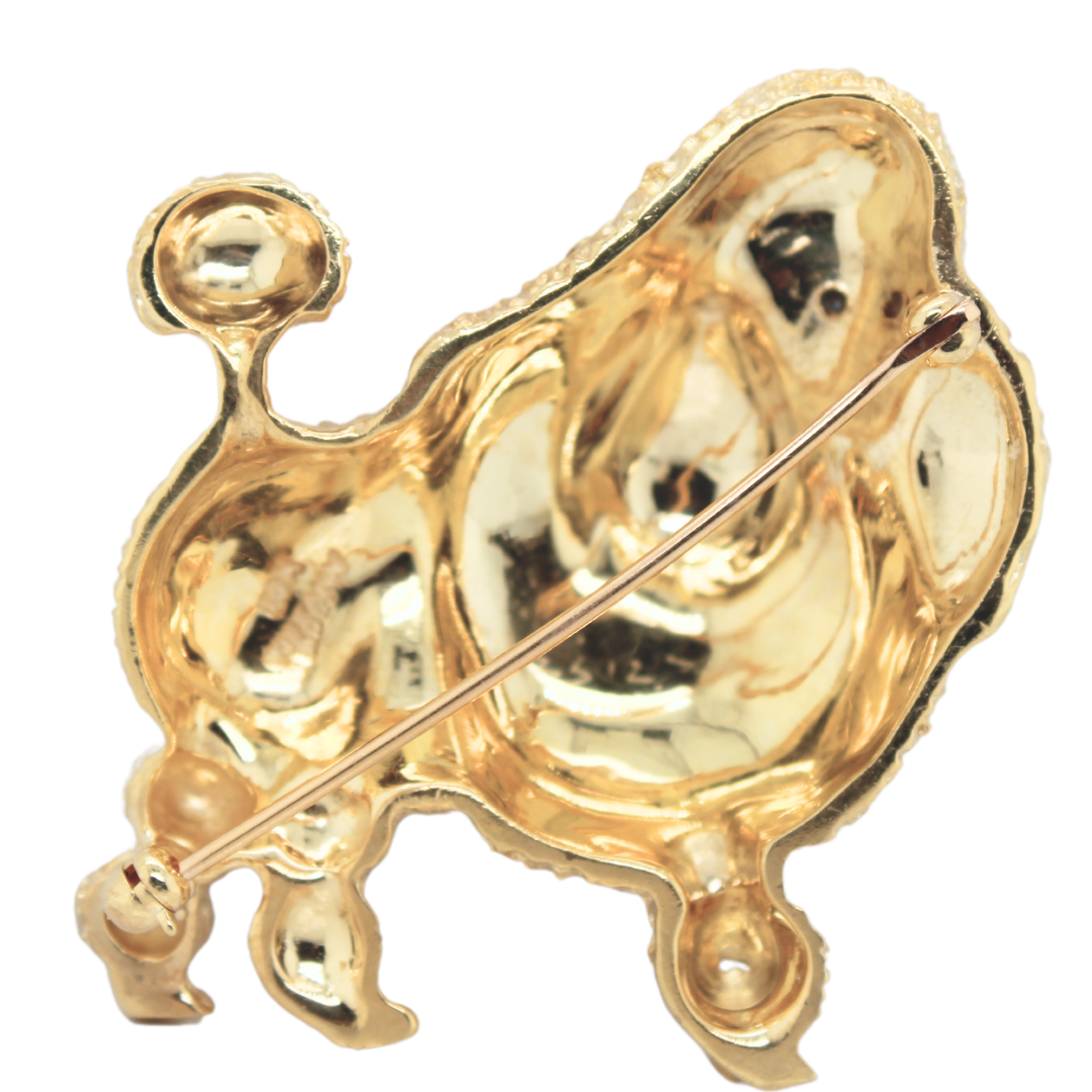 Tiffany and Co. 18k Yellow Gold Poodle Pin/Brooch