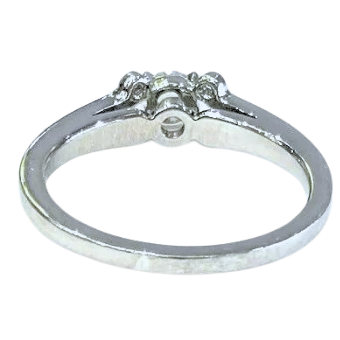 Cartier Platinum Diamond Engagement Ring 0.23 Carats W/ Papers