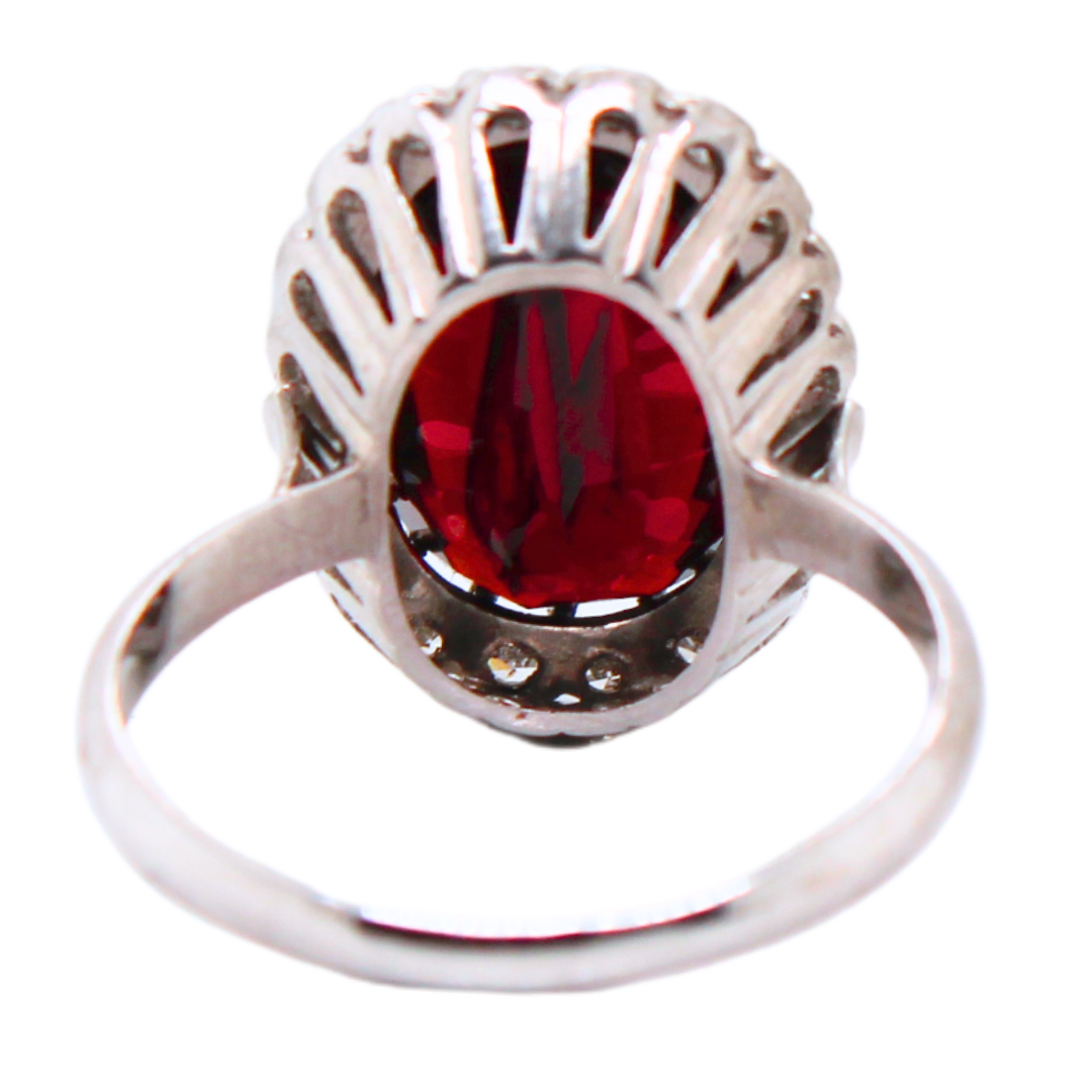 14k White Gold Diamond and Garnet 5.28g