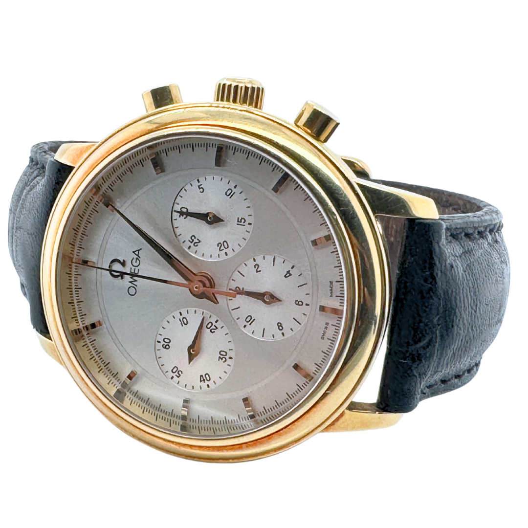 Omega 18k Yellow Gold 36mm Chronograph Watch