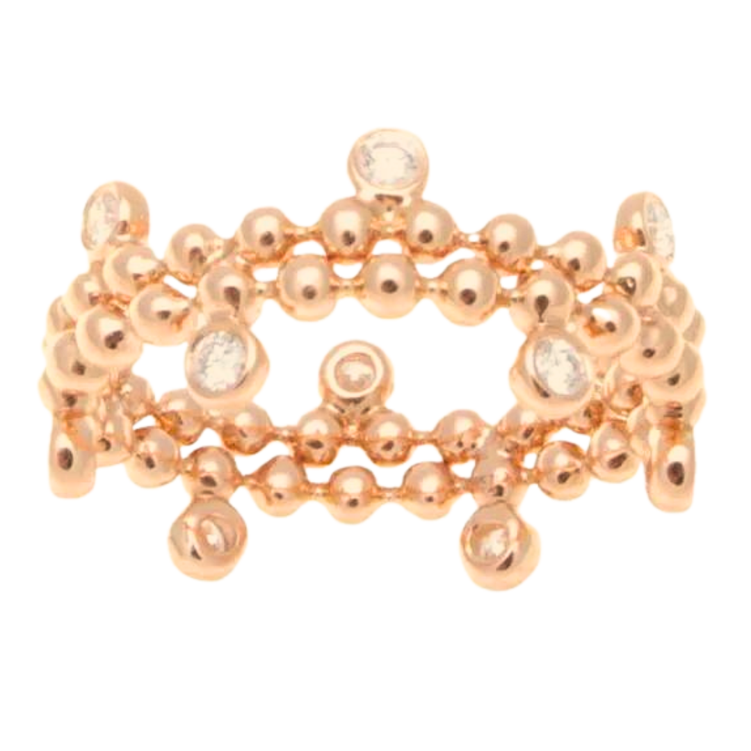 18k Rose Gold & Diamond Eternity Band 0.20 Cts.