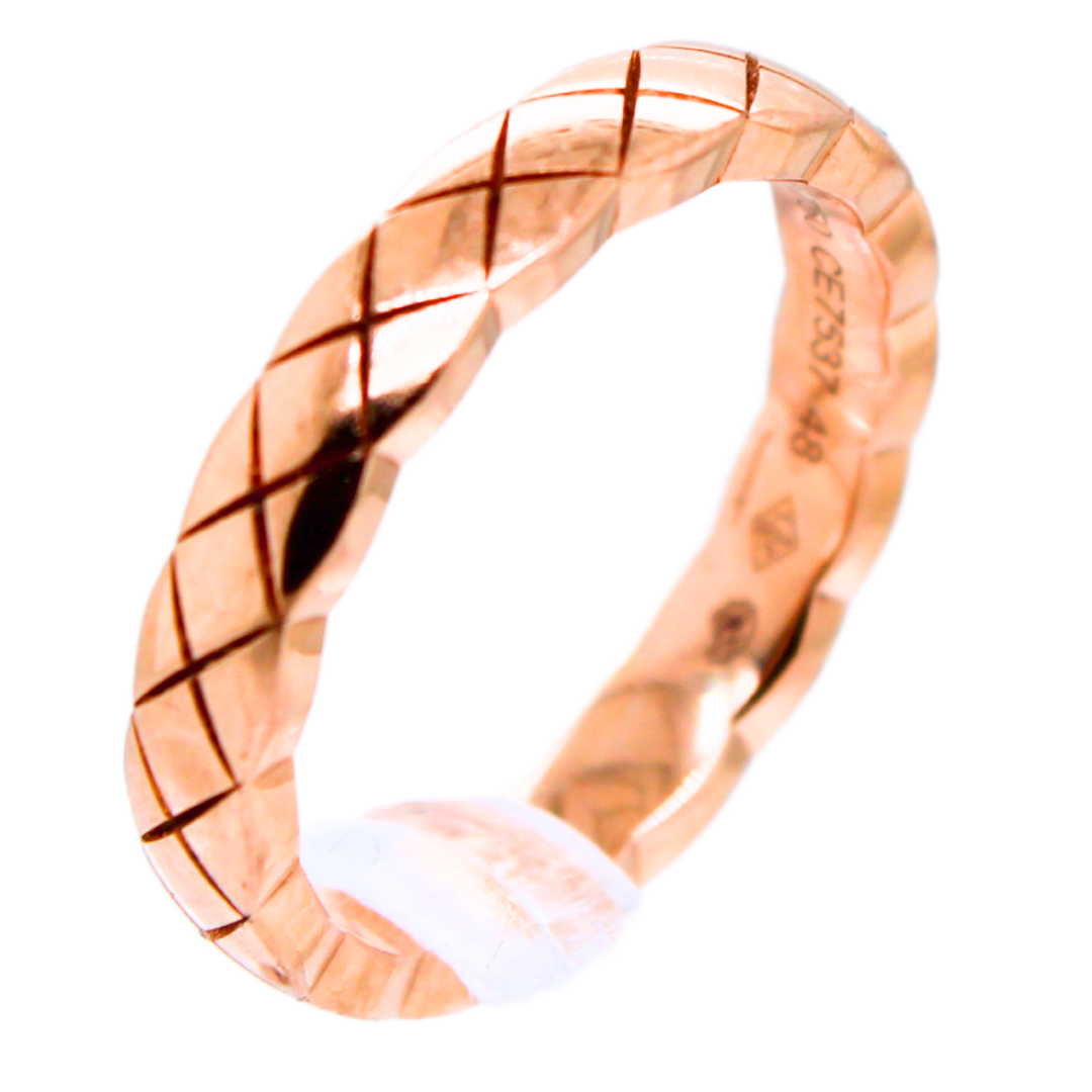 Chanel Coco Ring 18k Rose Gold Band