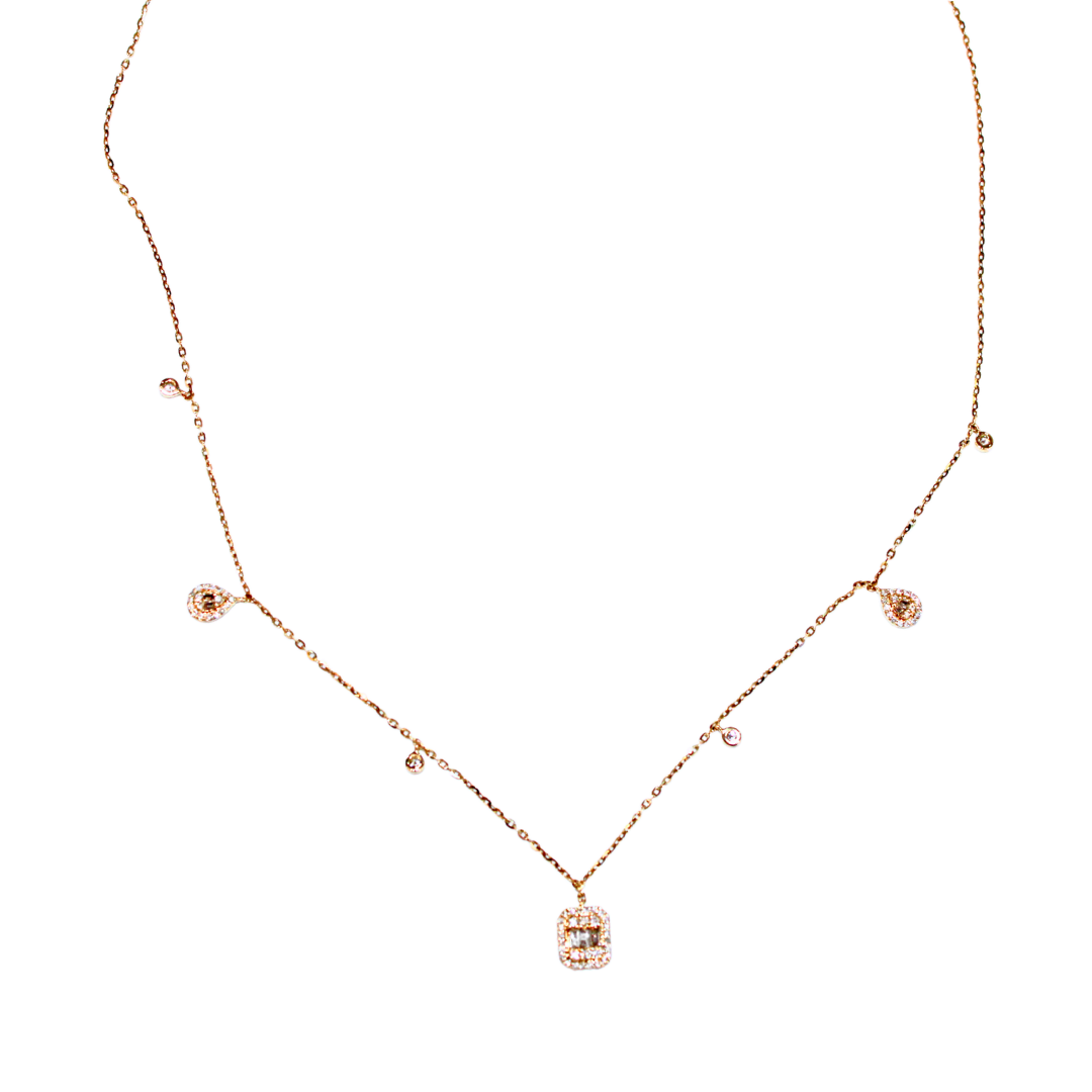 14k Yellow Gold Diamond Accent Necklace 0.36CTW