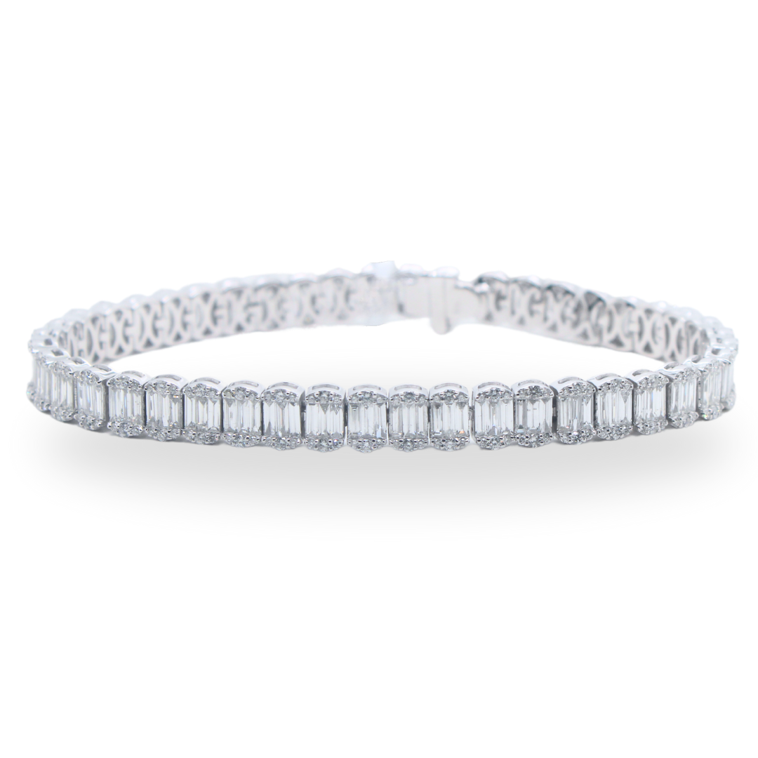 18k White Gold Tennis Bracelet