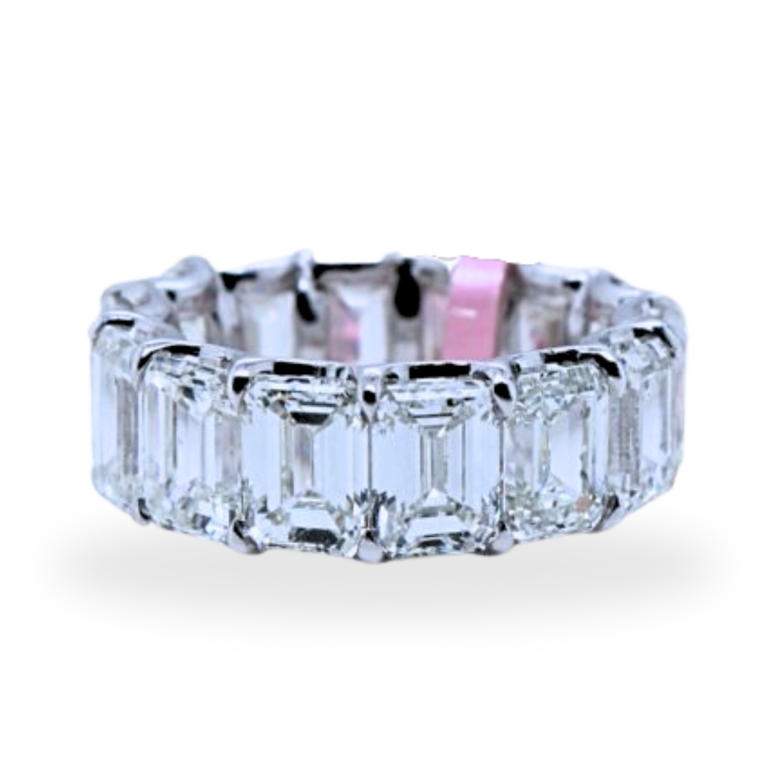 18k White Gold Eternity Band 14.03Cts