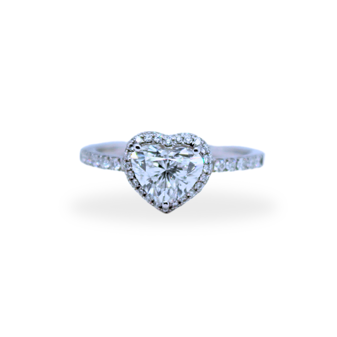 Heart Diamond Ring with GIA